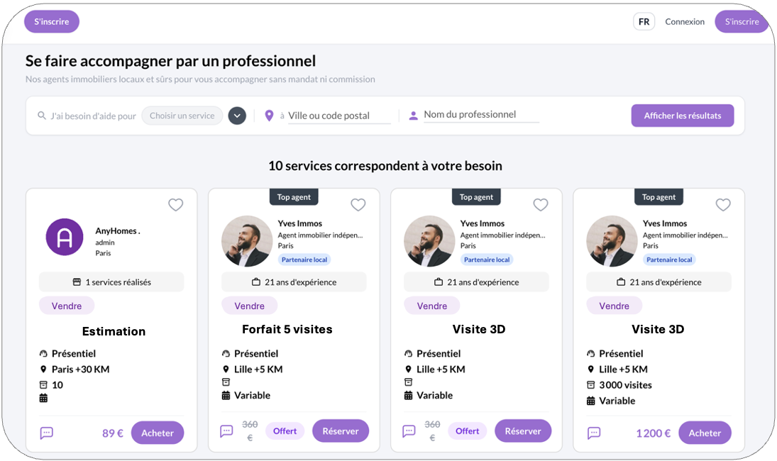 Interface AnyHomes