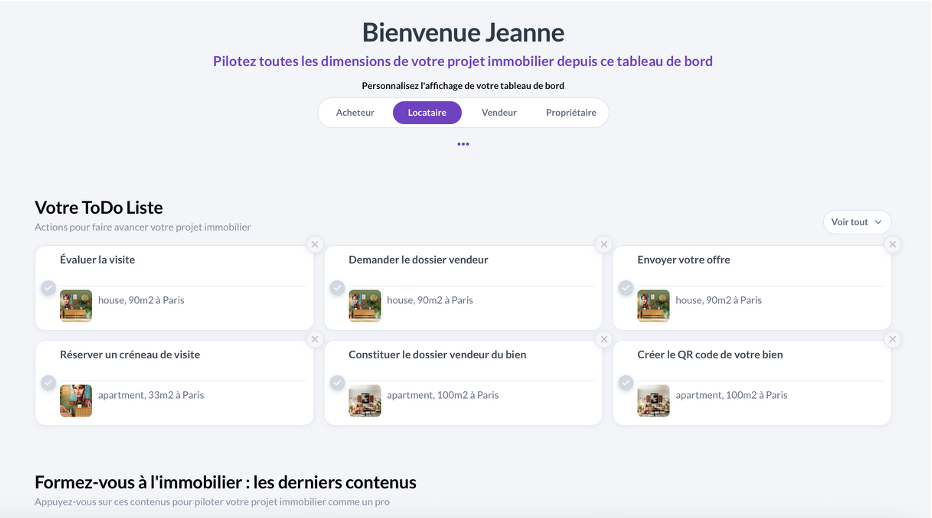Tableau de bord